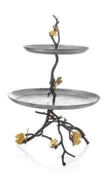 Michael Aram Butterfly Ginkgo 2 Tier Etagere 19″H