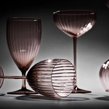 Caskata Quinn Mocha Coupe Glasses - Set of 2 - Image 2