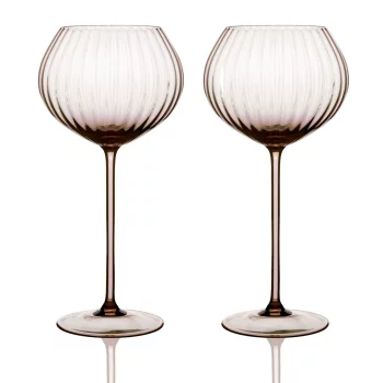 Caskata Quinn Mocha Red Wine Glasses - Set of 2