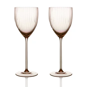 Caskata Quinn Mocha White Wine Glasses - Set of 2