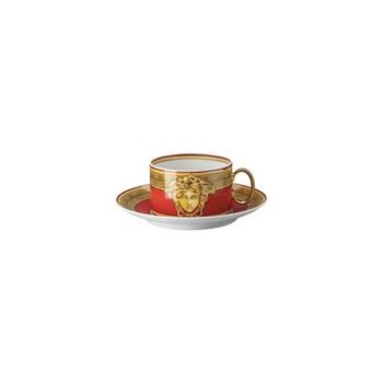 Versace Medusa Amplified Golden Coin - Tea Cup & Saucer
