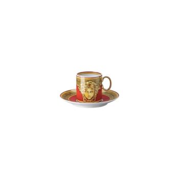 Versace Medusa Amplified Golden Coin - Espresso Cup & Saucer