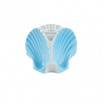 Ginori 1735 Il Viaggio di Nettuno 3 Shells Candleholder - Sea Blue