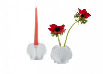 Ginori 1735 Il Viaggio di Nettuno 3 Shells Candleholder - White - Image 3