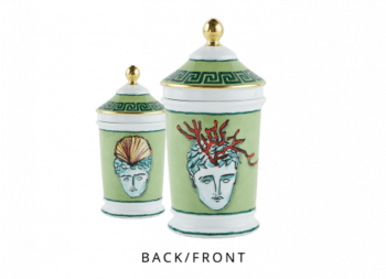 Ginori 1735 Il Viaggio di Nettuno Pharmacy Vase with Cover 8" - Image 2