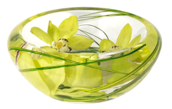 Emilio Robba Green Cymbidium Flower Bowl
