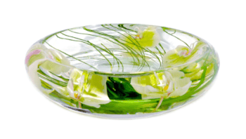 Emilio Robba Green Phalaenopsis Flower Bowl