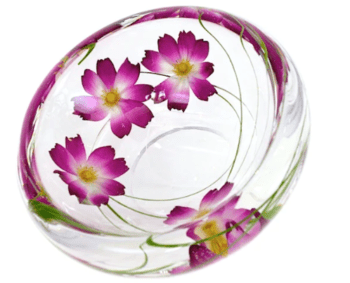 Emilio Robba Purple Cosmos Flower Bowl