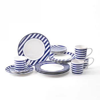 Caskata Beach Towel Stripe Table for 4