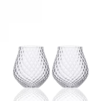 Caskata Phoebe Clear Stemless Wine Glasses - Set of 2