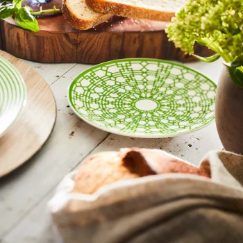 Caskata Newport Green Canape Plates - Set of 4 - Image 3