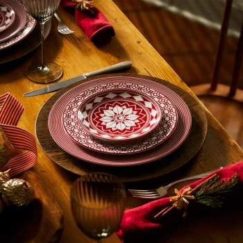 Caskata Newport Crimson Stripe Salad Plate - Image 3