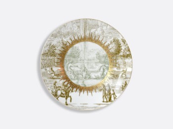 Bernardaud Versailles Enchante Green Coupe Plate 8.5"D