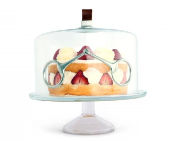 Vagabond House Horse Bit Glass Covered Cake Stand