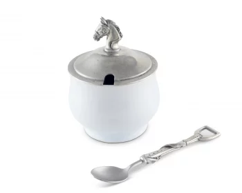 Vagabond House Equestrian Sugar Bowl and Spoon