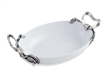 Vagabond House Horseshoe & Bit Stoneware Dish