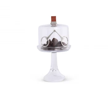 Vagabond House Horse Bit Glass Covered Dessert Stand - 2 sizes