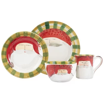 Vietri Old St. Nick 4-Piece Set - Red Hat