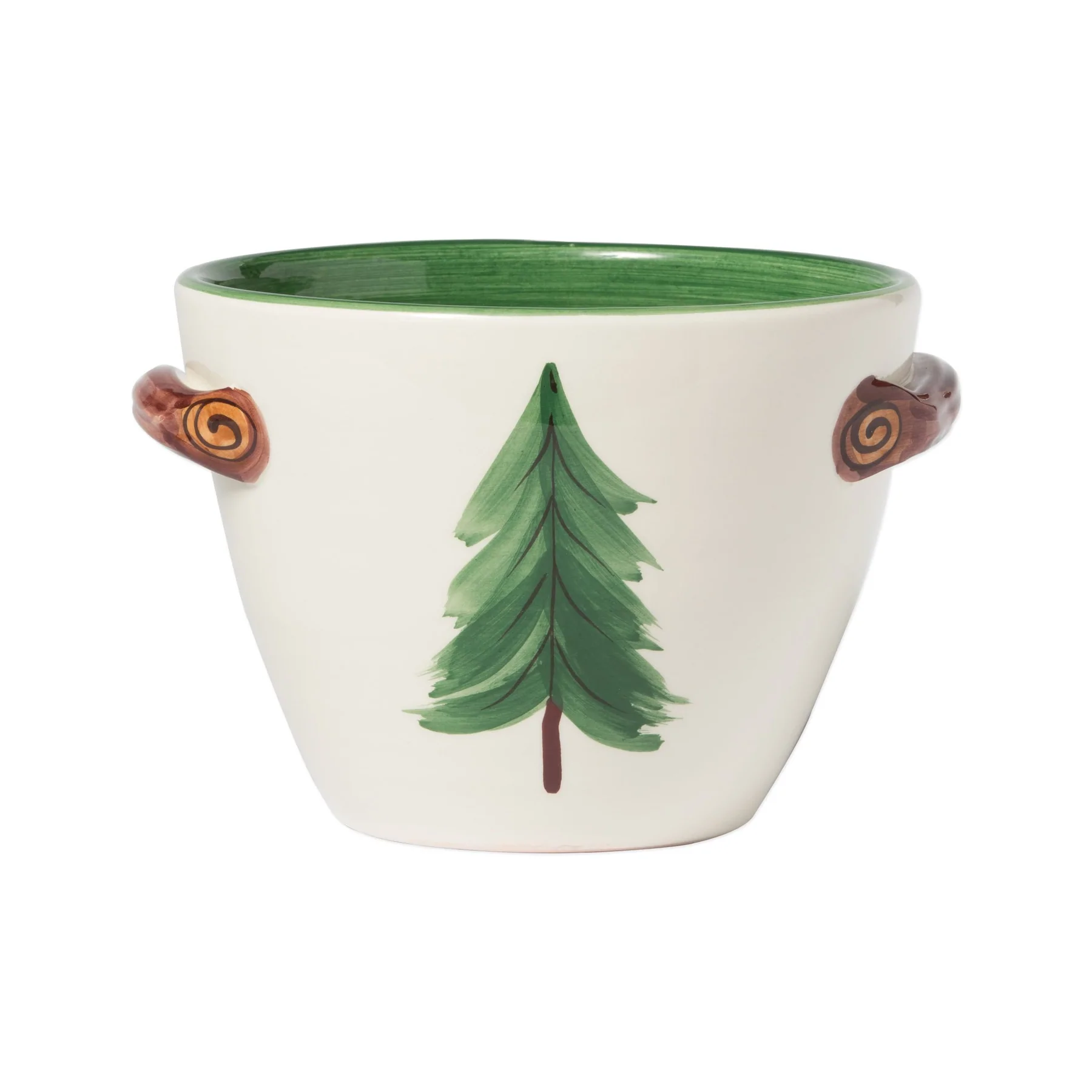 Vietri Old St. Nick Handled Deep Serving Bowl with Popcorn - Image 2