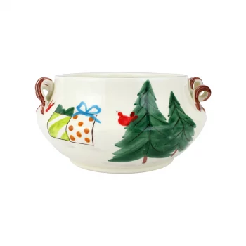 Vietri Old St. Nick Cachepot with Gifts - Image 3