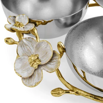 Michael Aram Orchid Bowl - Triple 9”L x 9"W x 3.75"H - Image 2