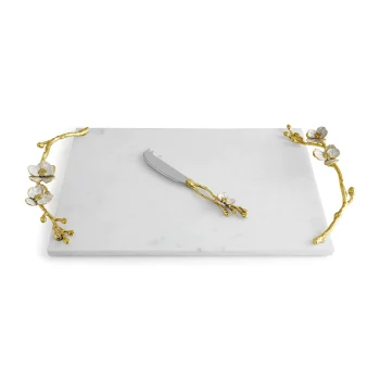 Michael Aram Orchid Large Cheese Board w/ Knife
