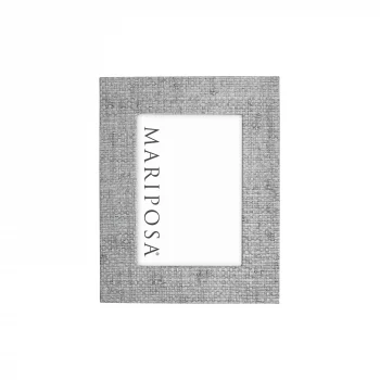 Mariposa Pale Gray Faux Grasscloth 5x7 Frame