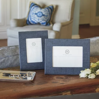 Mariposa Indigo Blue Faux Grasscloth 5x7 Frame - Image 2