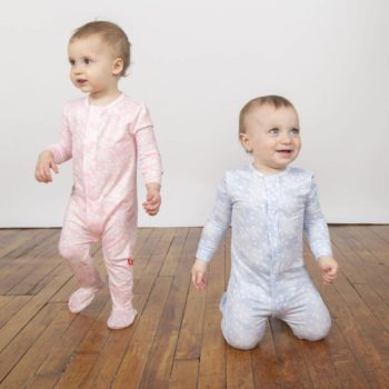 Magnetic Me Blue Doeskin Modal Magnetic Footie - Image 3