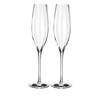 Waterford Elegance Optic Classic Champagne Flute, Pair 10 oz