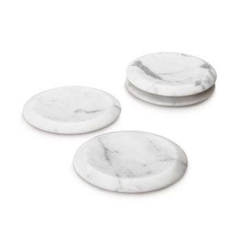 Simon Pearce Marble Coaster Set - White - Image 2