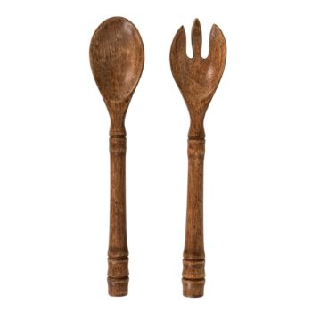 Juliska Bilbao Wood Salad Servers 11.5"L
