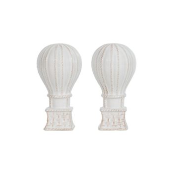 Juliska L'Amour Toujours Hot Air Balloon Salt and Pepper Shakers 2.25" L 2.25" W 4.25" H