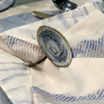 Bodrum Painted Oyster Napkin Ring - Image 2