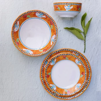 Vietri Melamine Campagna Uccello Pasta Bowl - Image 3