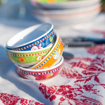 Vietri Melamine Campagna Uccello Olive Oil Bowl - Image 3