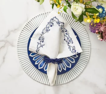 Kim Seybert Ming Border Napkin - Set of 4 - Image 3