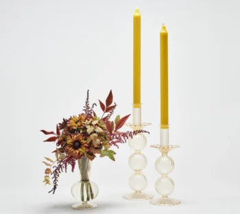 Kim Seybert Bella Short Candle Holders - Set of 2 - Image 7