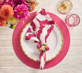 Kim Seybert Watercolor Ikat Napkins - Set of 4 - Image 3