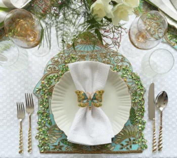 Kim Seybert Arbor Napkin Ring - Set of 4 - Image 2