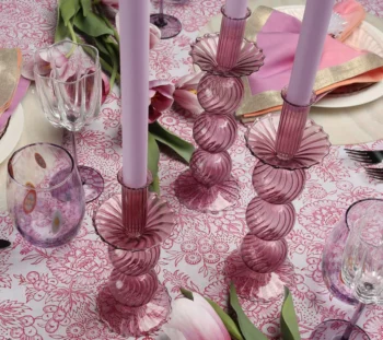 Kim Seybert Iris Tall Candle Holders - Set of 2