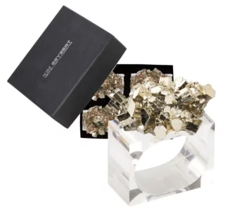 Kim Seybert Geode Napkin Ring - Set of 4 in Gift Box