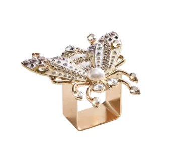 Kim Seybert Glam Fly Napkin Rings - Set of 4 in Gift Box - Image 3