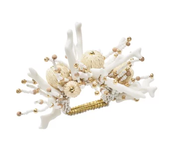 Kim Seybert Coral Spray Napkin Rings - Set of 4 - Image 2