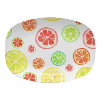 Mariposa Tray Chic Tropicana Platter 14"L x 10"W