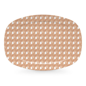Mariposa Tray Chic Winsome Wicker Platter 14"L x 10"W
