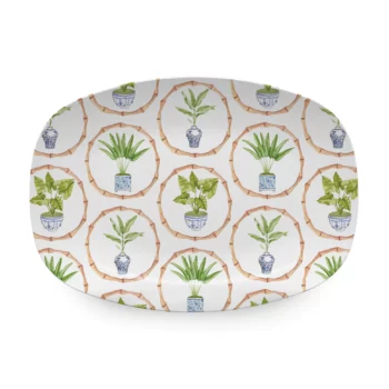 Mariposa Tray Chic Coconut Grove Platter 14"L x 10"W