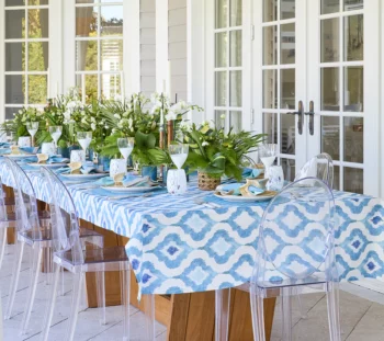 Kim Seybert Watercolor Ikat Tablecloths