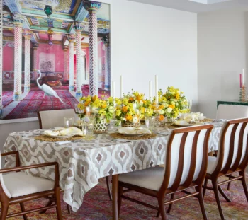 Kim Seybert Watercolor Ikat Tablecloths - Image 3