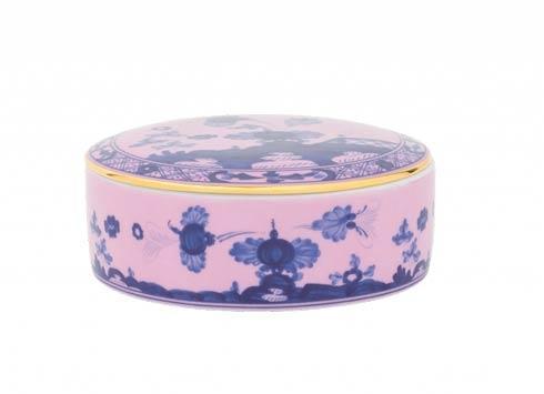 Ginori 1735 Oriente Italiano Azalea Round Box with Cover 5"D